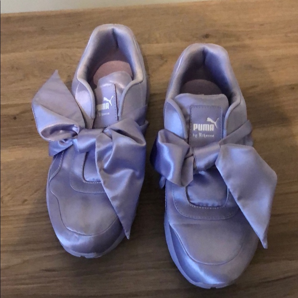 Puma Fenty by Rihanna purple satin sneakers